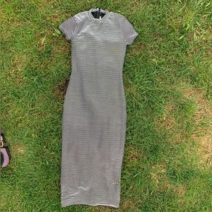 Geary Roark striped vintage bodycon maxi dress